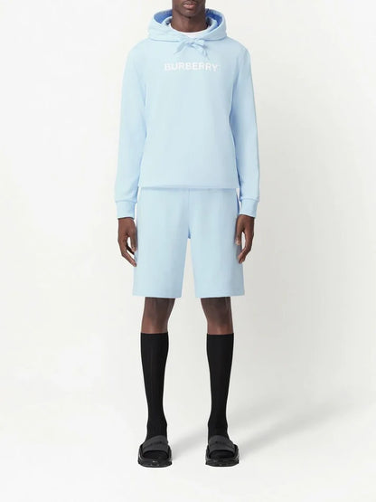 Burberry Ansdell Logo Hooded Sweatshirt Blue