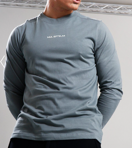 MA.Strum Printed Long Sleeve T-Shirt Sedona Grey